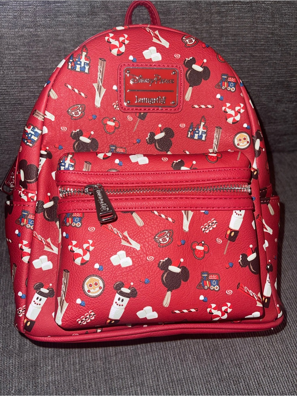 Disney Parks 2021 Christmas Holiday Snacks Treats Loungefly Mini Backpack - NWT